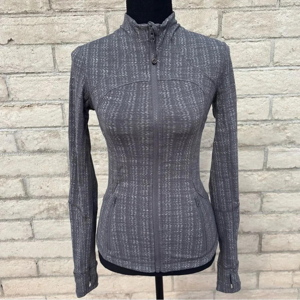 Lululemon Forme Jacket in Grey Ziggy Wee October Angel Wing